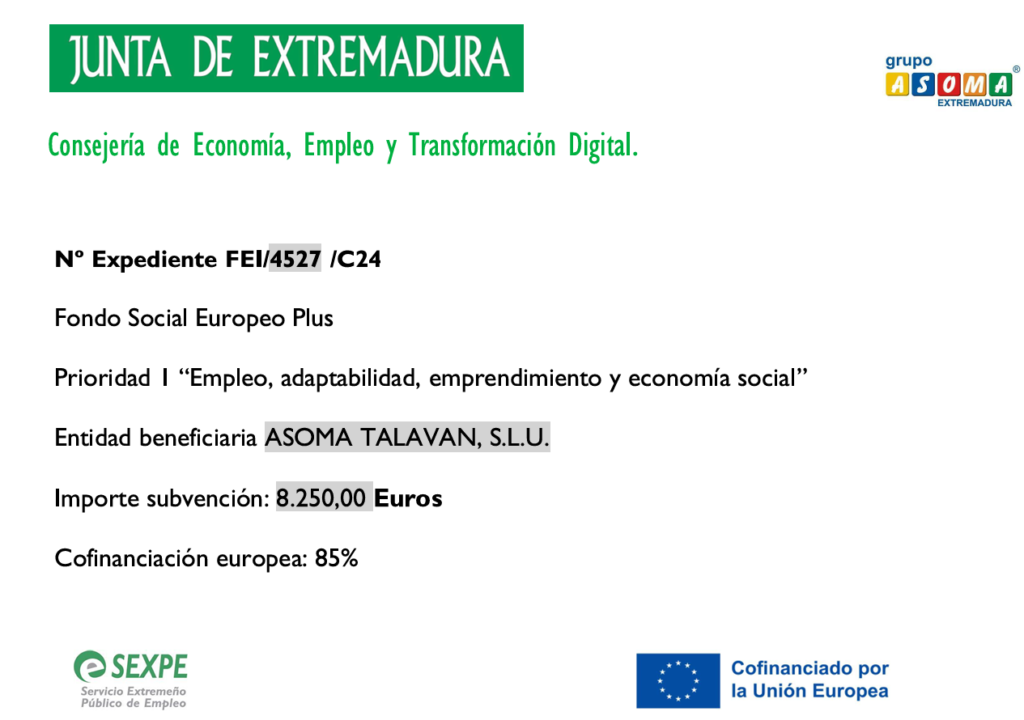 Fondo Social Europeo , Junta de Extremadura